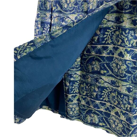 Charter Club Linen Wrap Blue Skirt Size 10 - Picture 2 of 4